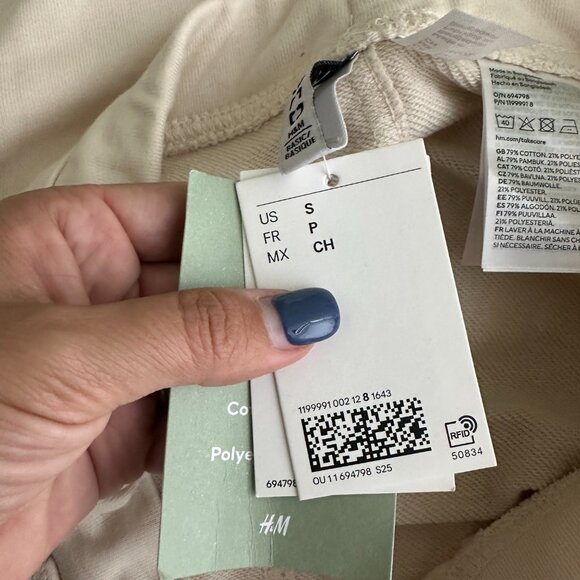 2/$24 NWT Divided Cinched Midi Skirt Ivory Small #A0520 TRB3 - Picture 7 of 8